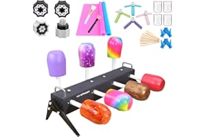 WAQONUY 4X Cup Turner for Tumblers,4 arms Multi Tumbler Spinner,DIY Cuptisserie Turner,Cup Spinner Machine Kit for Crafts Epoxy Tumbler