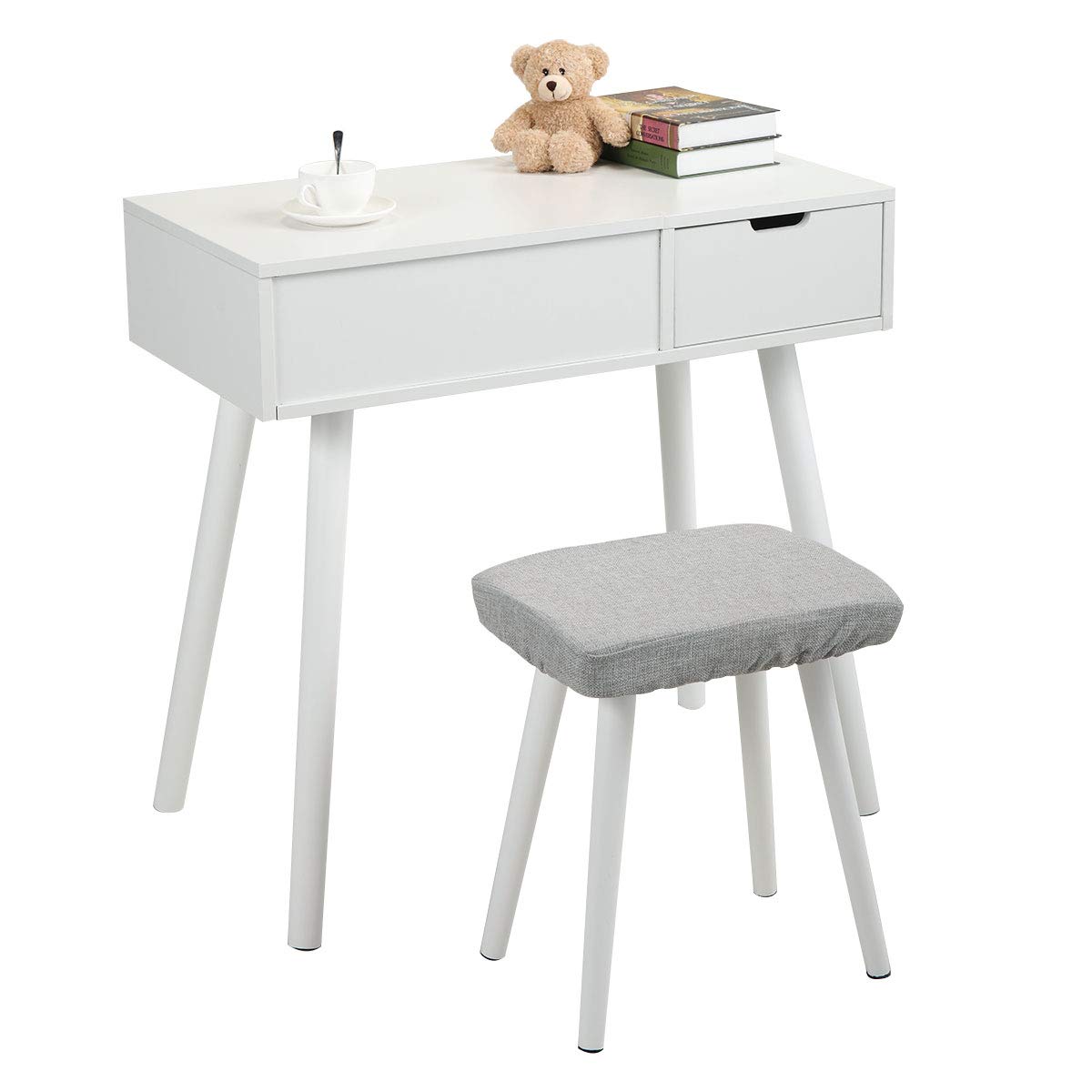 Buy Sandinrayli Vanity Table Set Makeup Desk Flip Top Mirror Table Set