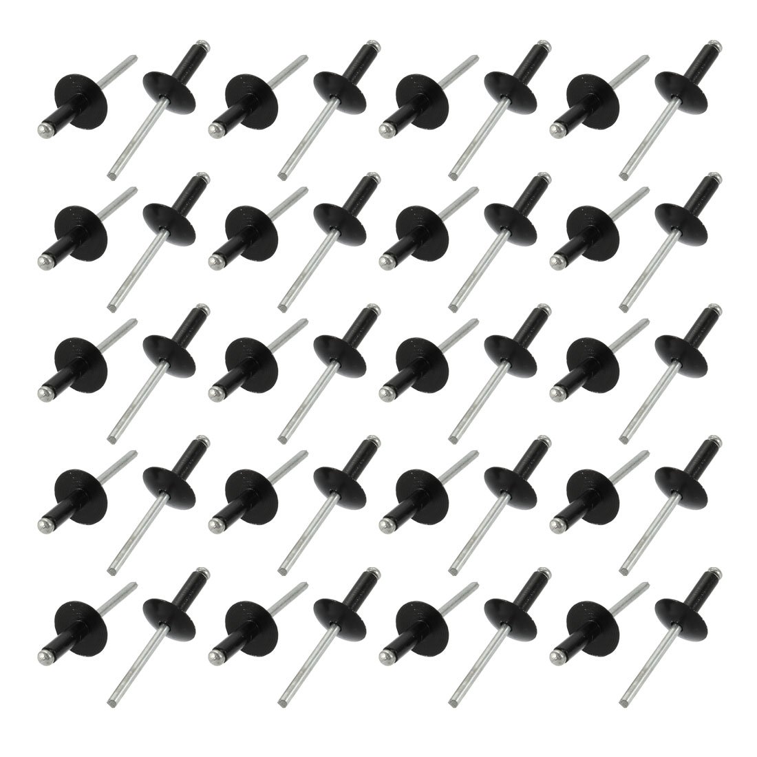 Sourcingmap 40 Pcs 4.8mm x 16mm Aluminum Open End Large Flange Blind Rivets