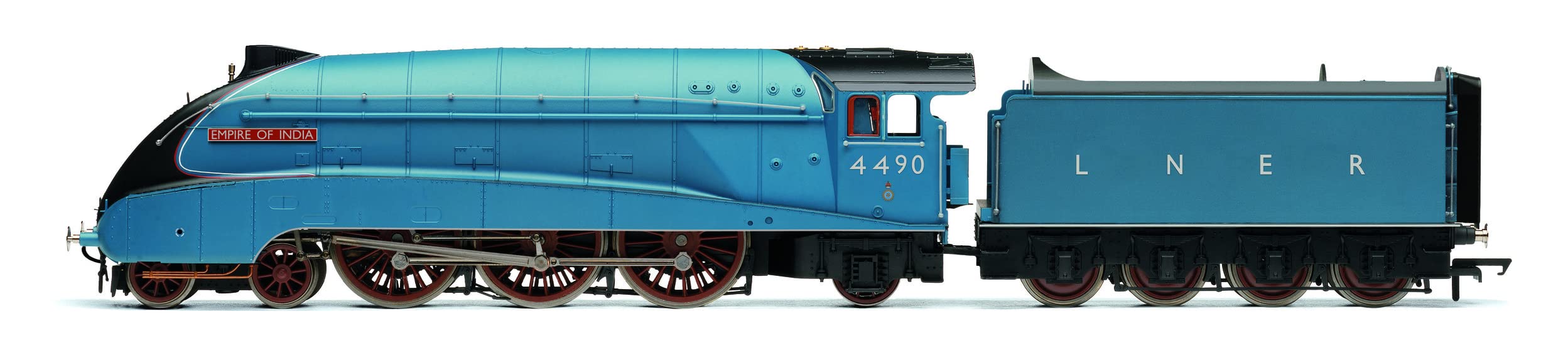 Hornby Steam Train - R3993 LNER, A4 Class, 4-6-2, 4490 'Empire of India' - Era 3 00 Gauge Locomotives for Train Set, Engine Models for Adults - 1:76 Scale Model Gift