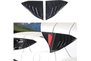 FGTAGTAL Rear Side Window Louver Cover Compatible with Chevrolet Corvette C8 2020-2025, Rear Window Shutters Trim Cover, Air Vent Scoop Shades Trim Accessories (Bright Black)