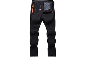 LINLANG EN Women's Snow Ski Pants Fleece Lined Winter Outdoor Waterproof Insulated Warm Softshell Hiking Cargo Pants