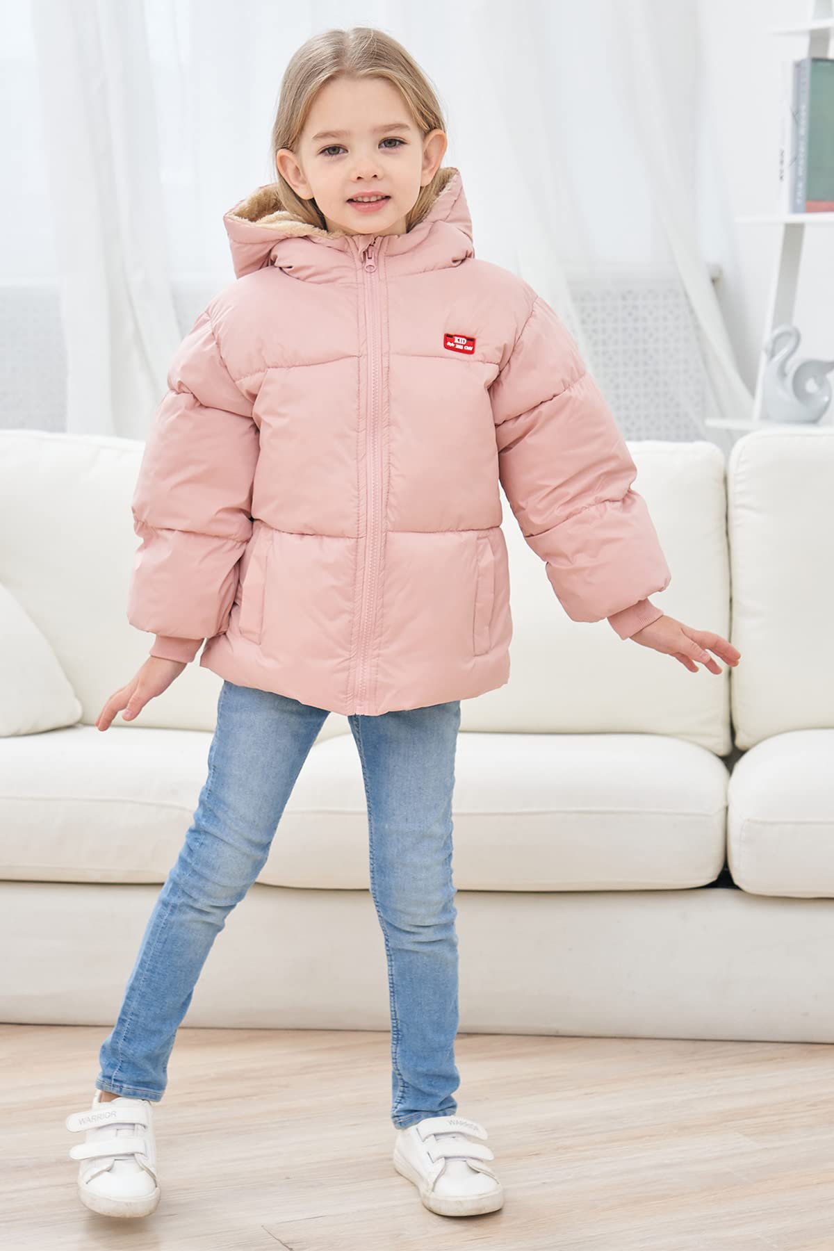 UNICOMIDEA Baby Winter Coat with Hooded Toddler Boys Girls Puffer Jackets for 12M-5T
