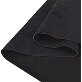 WAYNE'S DOG 3/4 oz Suede Leather Square Cowhide Leather Craft for Moccasins, Leathercraft, Bag Linings, Approns, Saddle Parts (Black, 12"x12")