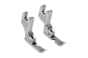 FIKLOTA 2 PCS Cording Zipper Foot P36N/P36LN Industrial Sewing Machine Presser Foot for High Shank Singer, Brother, Janome, Juki, Babylock, Elna, Kenmore, White, Necchi, Simplicity, and More