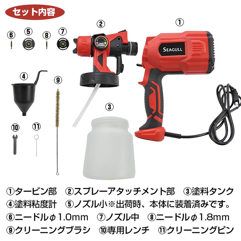 Mua スプレーガン 塗装スプレー 噴射量調節可能 電源コード3m 選べる噴射パターン 電動ペンキ塗り 家庭用 ペインター Diy 木材 プラスチック 金属 どんな素材にも塗装ok 水性 油性 ハケよりムラなくキレイ ハイパワー塗装機 エアーブラシ マリン商事 型番 Ei Tren