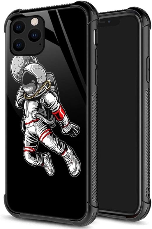 Amazon Com Iphone 11 Case 9h Tempered Glass Iphone 11 Cases Space Black Hole Astronaut Dunk For Men Boys Pattern Design Shockproof Anti Scratch Case For Apple Iphone 11 Astronaut Dunk