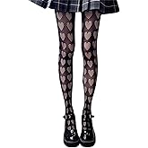 TUSFTAY Women Lolita Tights with Bows Cute Mesh Hallow Harajuku Stockings 80S 90S Female Girls Gothic Lace Stockings Leggings