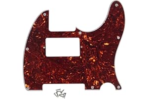 ROZILO 8 Hole Tele Pickguard Guitar Humbucker Pick Guard Fit USA/Mexican Fender Standard Telecaster Vintage Tortoise
