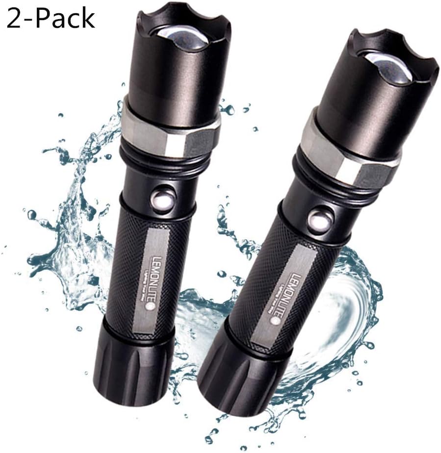 IPX5 Waterproof Zoomable Wide to Focus Beam Led Rechargeable Flashlight High Lumens Torch Light