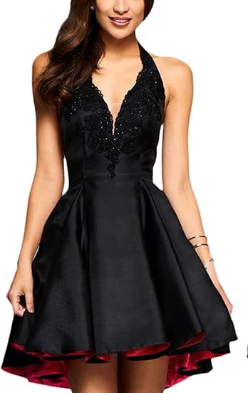 little black dress halter neck