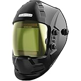 YESWELDER Large Viewing Screen True Color Solar Power Auto Darkening Welding Helmet, Hemispherical lense, 4 Arc Sensor Wide Shade 4~5/9-9/13 for TIG MIG Arc Weld Grinding Welder Mask