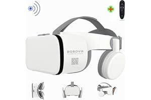 ZYBESTHAO VR Headset for iPhone & Android Phones with Wireless Headphones, Virtual Reality Goggles Set for 4.5"-6.5" Phones，3D VR Glasses for IMAX Movies &VR Games