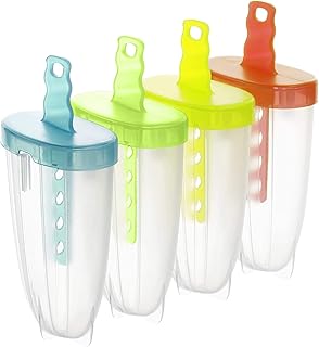 Rotho Wave 4er-Set Eisform für Eis am Stiel, Kunststoff (PP) BPA-frei, mehrfarbig, 14,5 x 6,0 x 12,0 cm