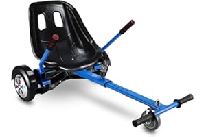 LJX Hoverboard Seat Attachment, Go Kart, Hoverboard Accessories for 6.5” 8” 10” Hoverboard, Wider Seat, Suitable for All Ages