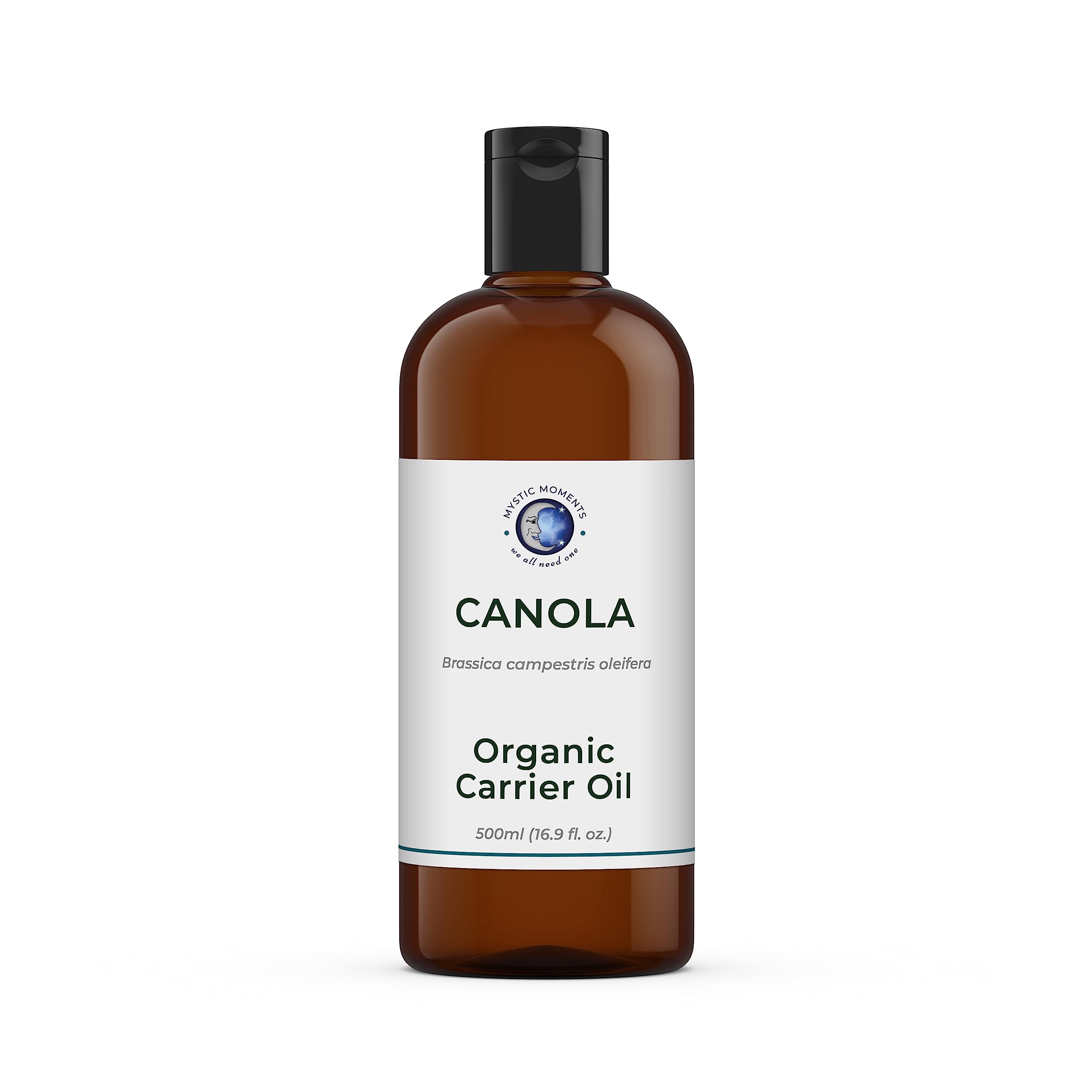 Mystic Moments Organic Canola (Rapeseed) Carrier Oil 1 Litre | Brassica Campestris Oleoferia | Nourishing Moisturising Base for Skin, Hair & Massage | Lightweight Aromatherapy Carrier