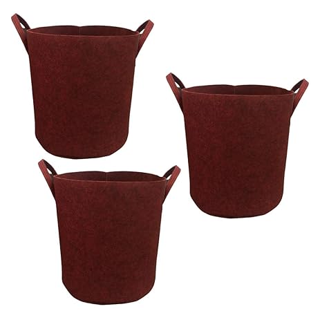 Sow and Grow 500 GSM Heavy Duty Air Pruning Geo Fabric Grow Bags for Growing Vegetables, Fruits (Size 18x18 Inches) -Pack of 3 Bags