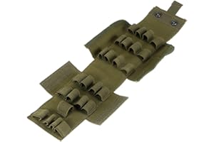 Viriber Equipment Mobile Tactical Shotgun Shell Bag MOLLE Tactical 25 Rounds Shotshell Pouch Holder Compact Foldable Shotgun 