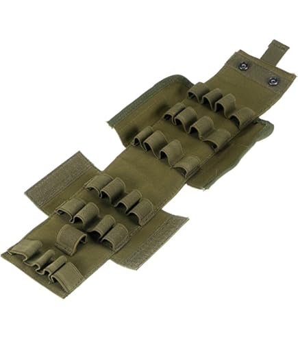 HWZ 8 Rounds Gun Ammo Storage Shotgun Shell Holder Adjustable Shooters Forearm Or Tactical Buttstock Sleeve Magazine Pouch (Black