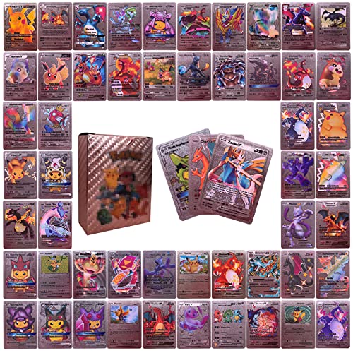 55 PCS Gold Foil Rare Cards, TCG Deck Box Including Assorted Rare Rose ...