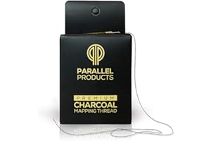 Parallel Products - Premium Eyebrow Mapping String for Microblading - Pre-Inked - 1 mm Charcoal Thread - Essential Brow Microblading Supplies - 15 Meters per Box