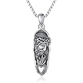 AENEAS Jesus/Virgin Mary Necklace for Women Men Jesus Christ Pendant Necklace with Crown of Thorns Virgen De Guadalupe Pendant Religious Christian Jewelry Gifts