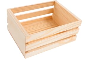 FUOYLOO Wooden Storage Crates Multipurpose Storage Bins for Home Office and Decorative Use