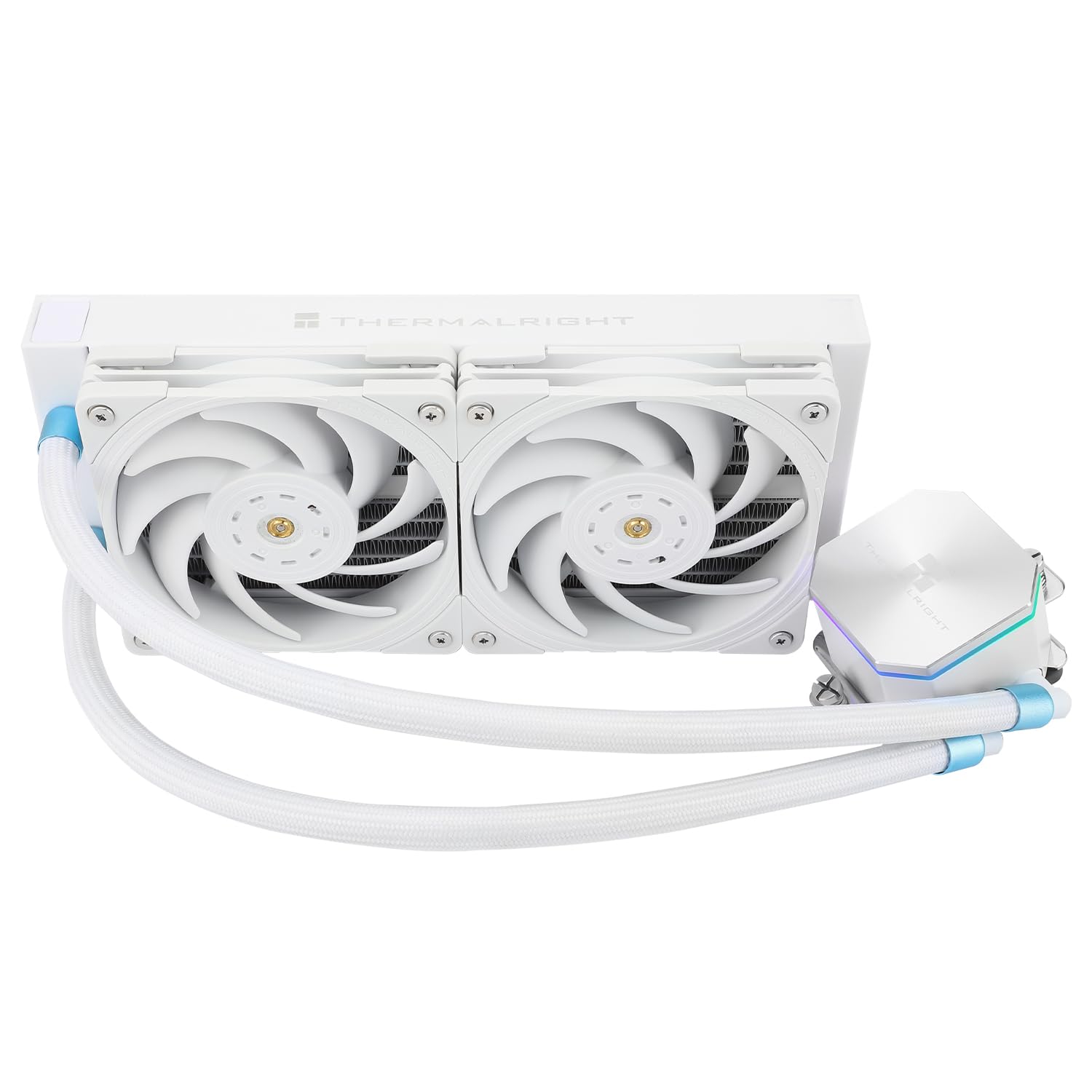Thermalright Frozen Edge 240 White AIO Water Cooler,Liquid CPU Cooler, 2×120mm PWM Fans Water Cooling System,2150RPM High Speed,Compatible with AM4/AM5,Intel LGA1700/18511150/1151/1200/2011
