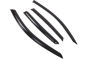 TuningPros Outside Mount Window Vent Visors Rain Guards Compatible with Infiniti QX50 2014-2017 | Side Window Wind Deflectors Rain Shields | Smoke Tinted, 4 Pcs Set, DGWV-811
