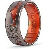Enso Rings Etched Classic Silicone Rings - Etched Nature Collection - Comfortable and Flexible Design