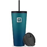 IRON °FLASK Classic Tumbler - Vacuum Insulated Stainless Steel Water Bottle, Double Walled, Drinking Cup, Insulated Travel Mug (Dark Night, 32 oz Solid Lid)