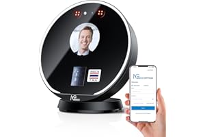 NGTeco Time Clock Cloud-Based, Face+Fingerprint+Card Attendance Time Clocks for Employees Small Business, 2.4G WiFi Remote Control Clock in Machine with Software＆App, IC Cards, No Monthly Fee