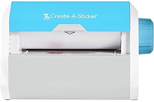 Xyron Create-a-Sticker, 5" Sticker and Label Maker Machine for Small Business and DIY Crafts, Includes Permanent Adhesive, Pr