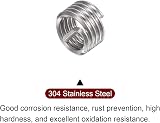 sourcing map 30pcs 3/8-16 UNC Wire Thread Inserts 9.5mm 1D 304 Stainless Steel view 4