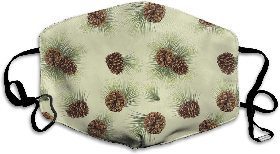 Cute Pinecone Allergy & Flu Mask - Comfortable, Washable Protection from Dust, Pollen, Allergens, Cold & Flu Germs Antimicrobial, Asthma Mask