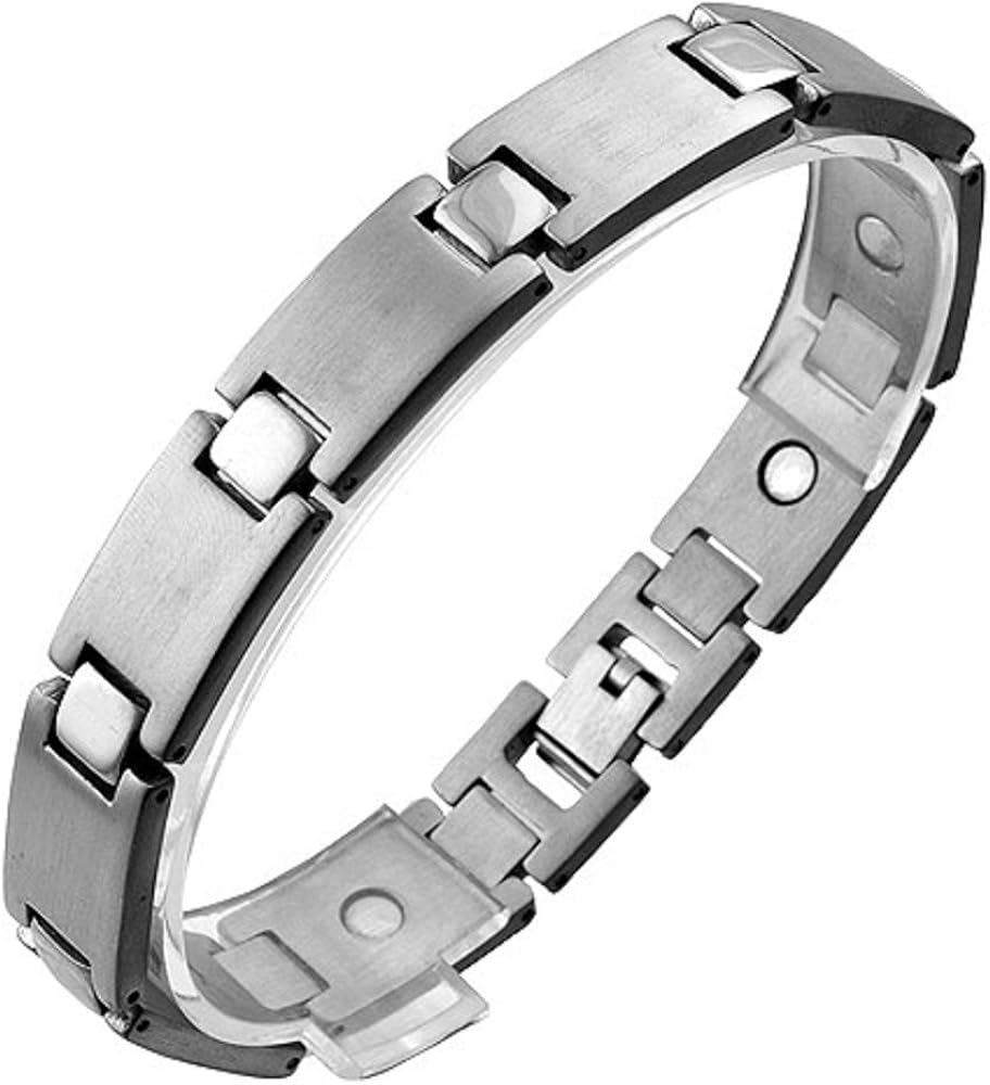 Men's Titanium Bracelet With Satin And Shiny