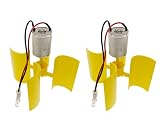 SWONVI 2 Pcs DC 0.1V-5.5V 100-6000RPM Micro Vertical Wind Turbines, Small Motor Wind Blades Generator for DIY