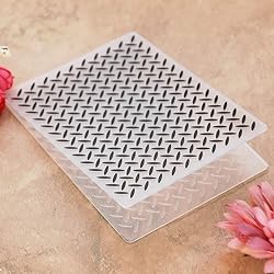KWELLAM Grain Plastic Embossing Folders for Card