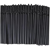 FOREVERIE Plastic Flexible Bendable Straws for Drinking, Diameter 5 MM Length 21 CM (8.27 Inches), 1000 Counts Value Pack, Bl
