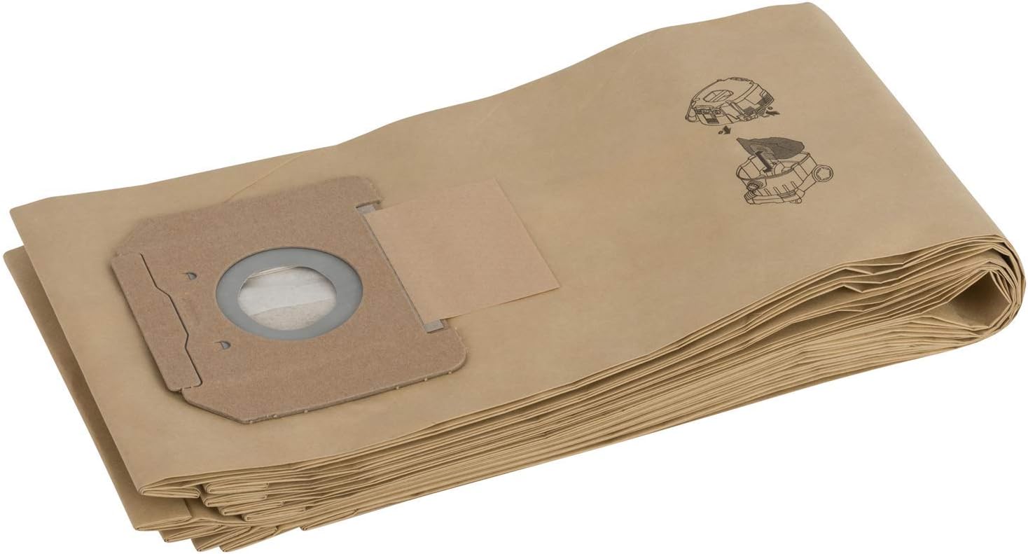 Bosch 5x Paper Filter Bag (for GAS 55 M AFC, Accessories Dust Extractors), Brown - Image 3