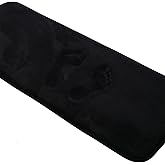 PAGGED Black Bath Mat Runner Long Narrow Bathroom Rug Memory Foam Microfiber Bathroom Carpet Non Slip Soft Absorbent Washable Bathrug,16" x 47"