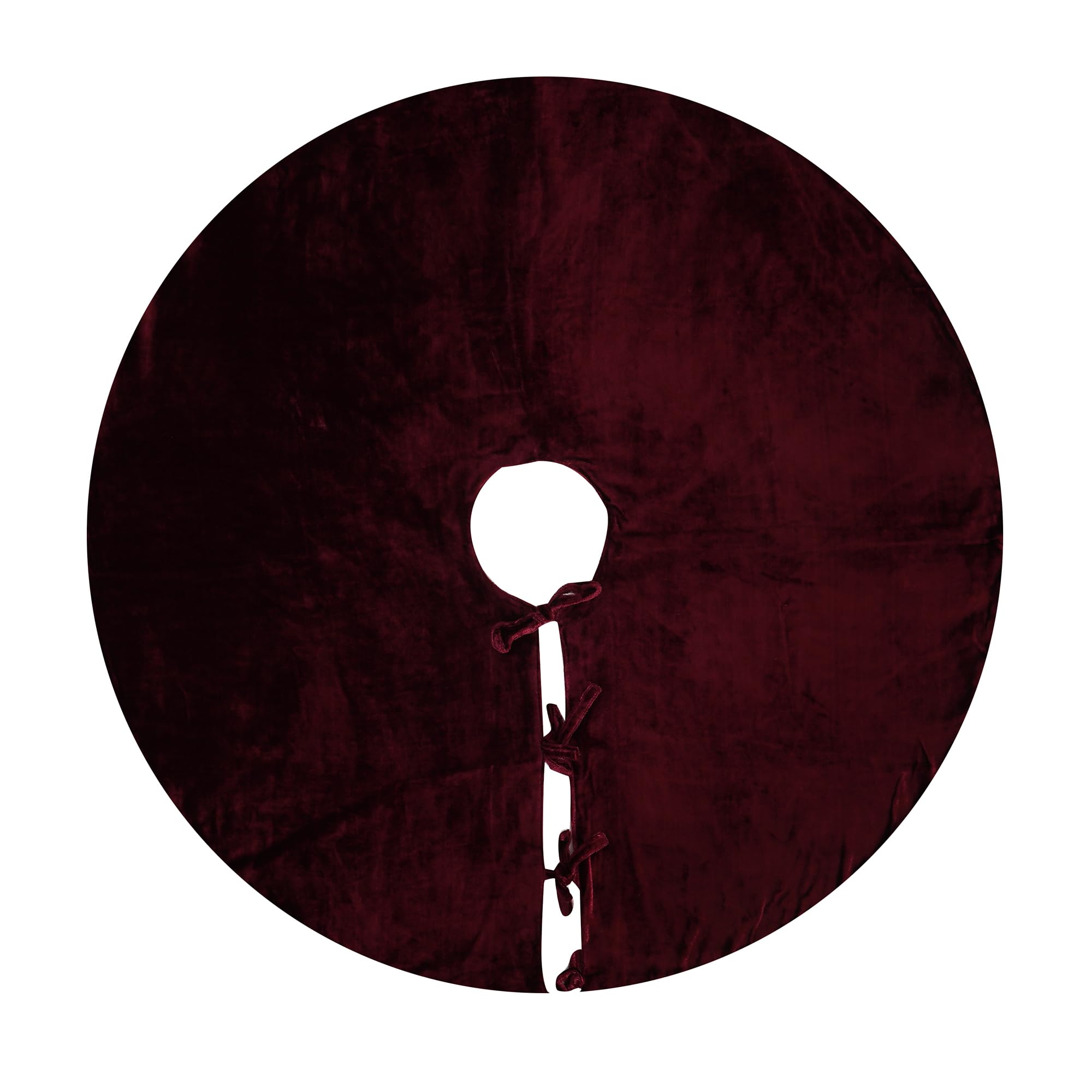 Photo 1 of Sophia-Art Christmas Tree Skirt, Luxury Velvet Plush Skirt, Xmas Decoration Holiday Party Décor, Soft Velvet Home Décor Merry Christmas Party Christmas Tree Decorations (Maroon,36 Inch)