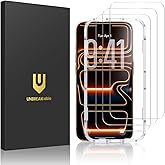UNBREAKcable 3-Pack Screen Protector for iPhone 17 Pro Max, Double Shatterproof Tempered Glass [Easy Installation Frame] [9H Hardness] [99.99% HD Clear] [Case Friendly] for iPhone 6.9 inch