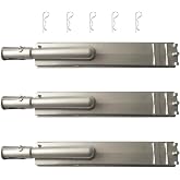 3 Pack Upgraded 15 13/16 Inch Cast Stainless Steel Burner Gas Grill Replacement Parts for Jennair 720-0061, 720-0062, 720-0063, 720-0100, Nexgrill 720-0671, 720-0165, Charbroil Cal Flame Beefeater