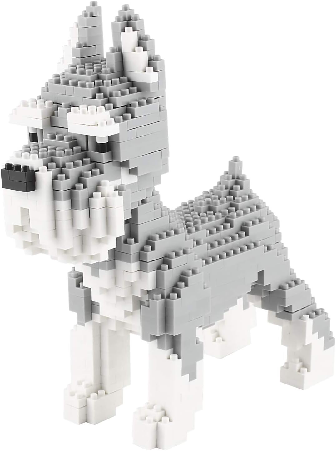 Larcele Micro Dog Building Blocks Pet Mini Building Toy Bricks,880 Pieces KLJM-02 (Schnauzer), Mini Schnauzer,model 3955