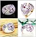 Yoursfs Rhinestone Clip On Earrings For Women White Gold Multi Color Round Sparkle Austrian Crystal Earrings Non Pierced