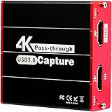 TreasLin Capture Card 4K Game USB3.0 Video HDMI Capture Card Live Streaming for PS4/5 Nintendo Switch Wii U DSLR Xbox one on 