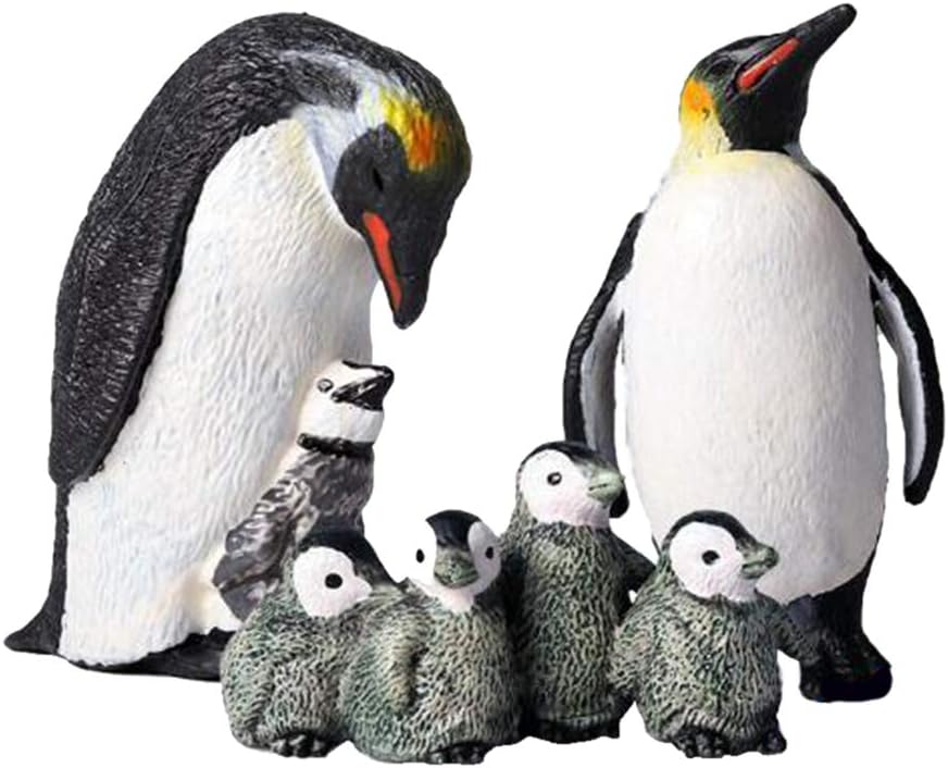 Bonarty Realistic Penguin Figurines, Plastic Polar Arctic Animal