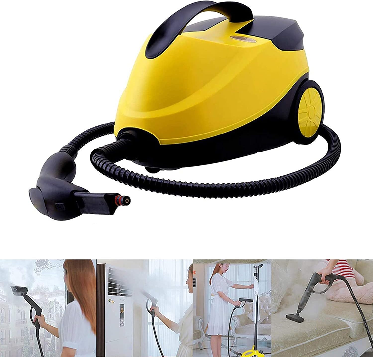 Upgraded Steamer For Cleaning, 1.5L 2000W HandHeld Steamer For Cleaning Carpets, Sofas And Air