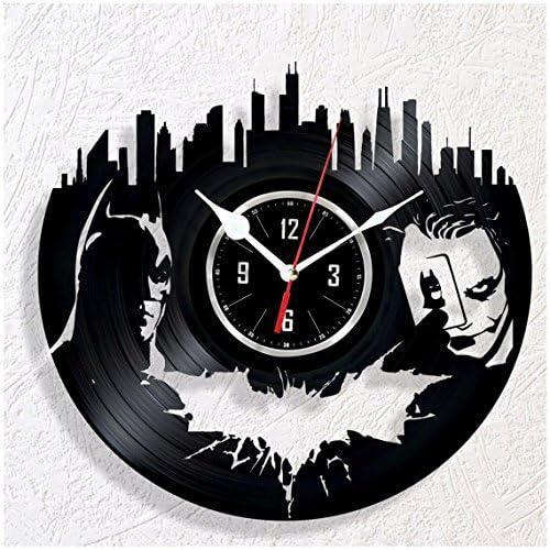 BATMAN vinyl wall clock - great gift for birthday, anniversary or any other occasion - beautiful home decor - unique design that made out of retro vinyl record